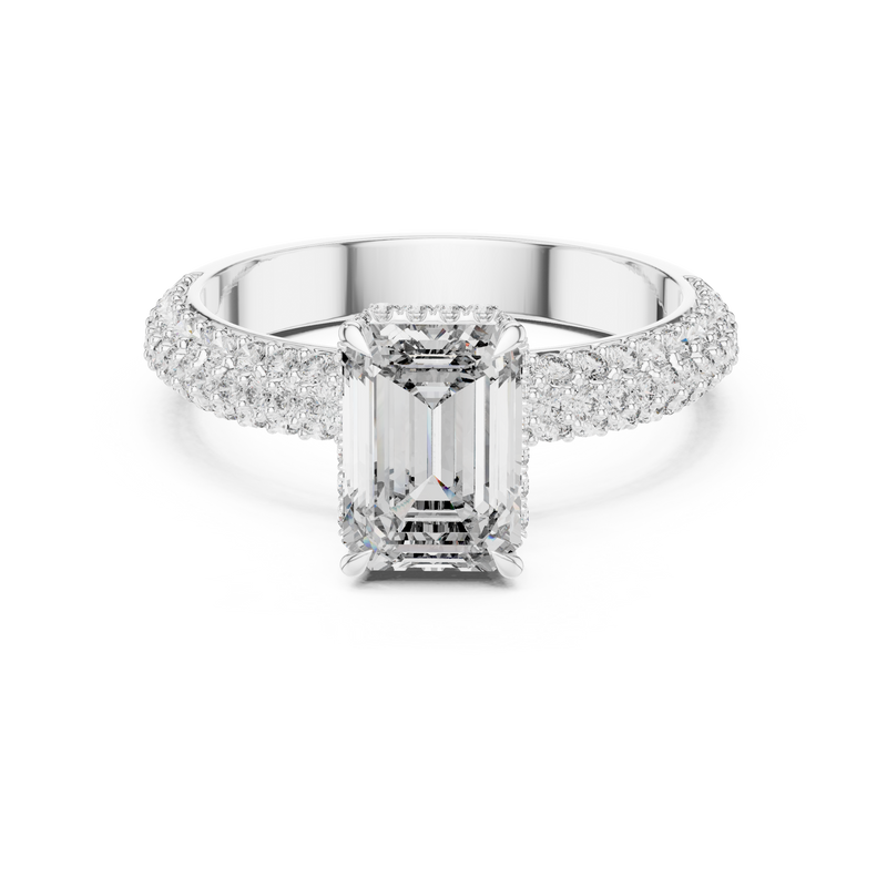 Ladies Ring 9#10035L_SS8@7 - White Gold - Image