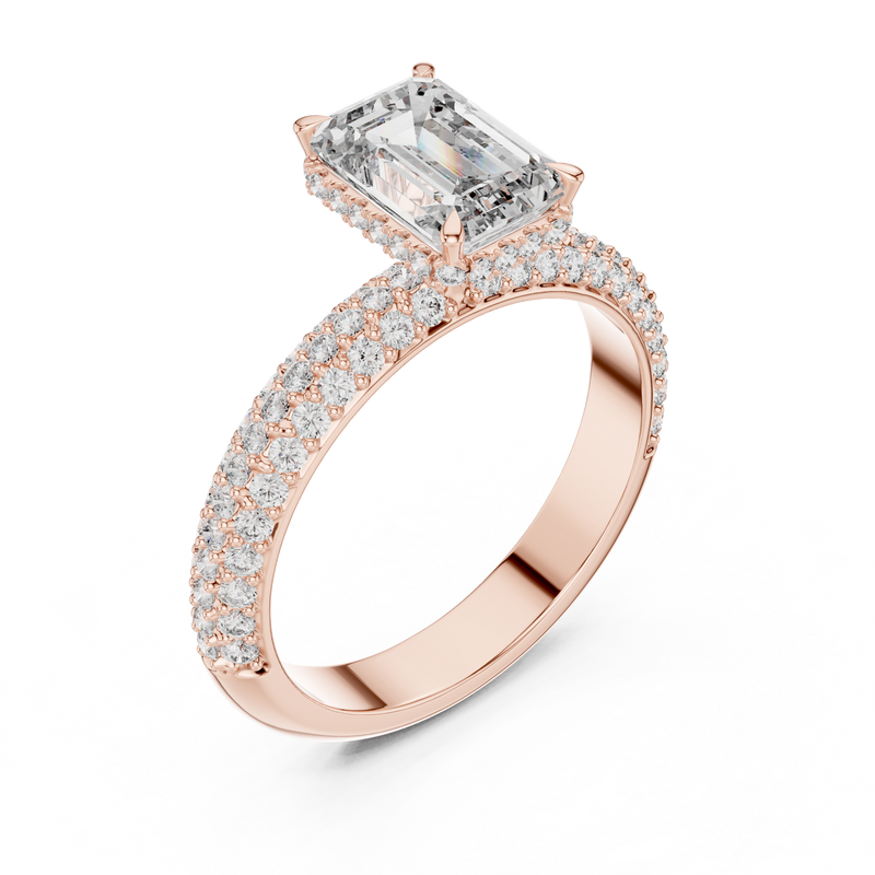 Ladies Ring 9#10035L_SS8@7 - Rose Gold - Image