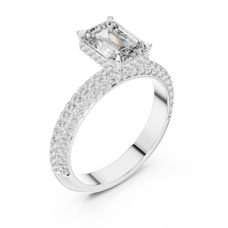 Ladies Ring 9#10035L_SS8@7 - White Gold - Image