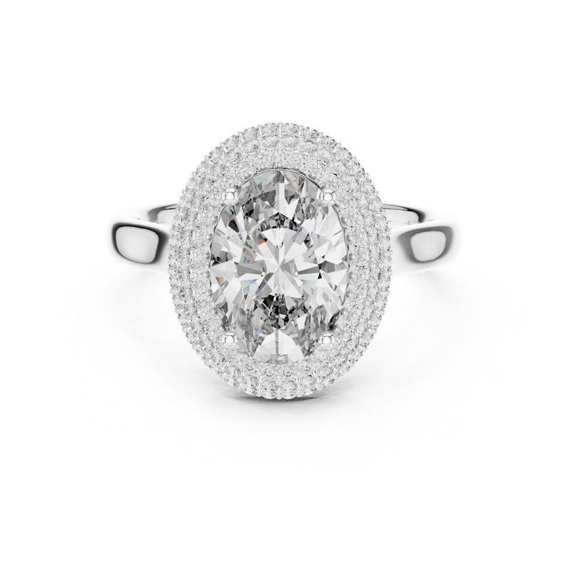 Ladies Ring 9#10038L_SS14 - White Gold - Image