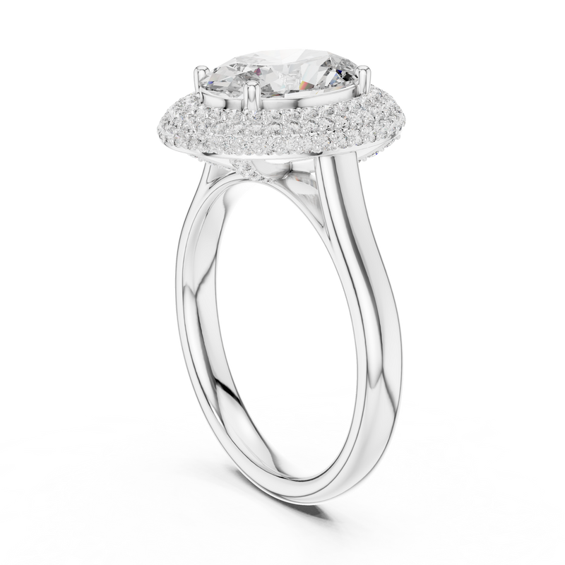 Ladies Ring 9#10038L_SS14 - White Gold - Image