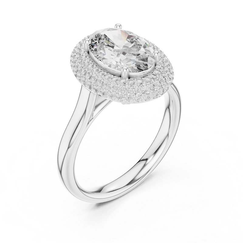 Ladies Ring 9#10038L_SS14 - White Gold - Image