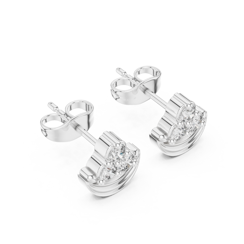 Earring 9#10039E - White Gold - Image