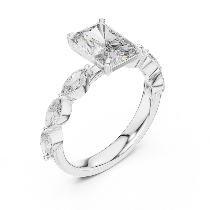 Ladies Ring 9#10040L_SS10 - White Gold - Image