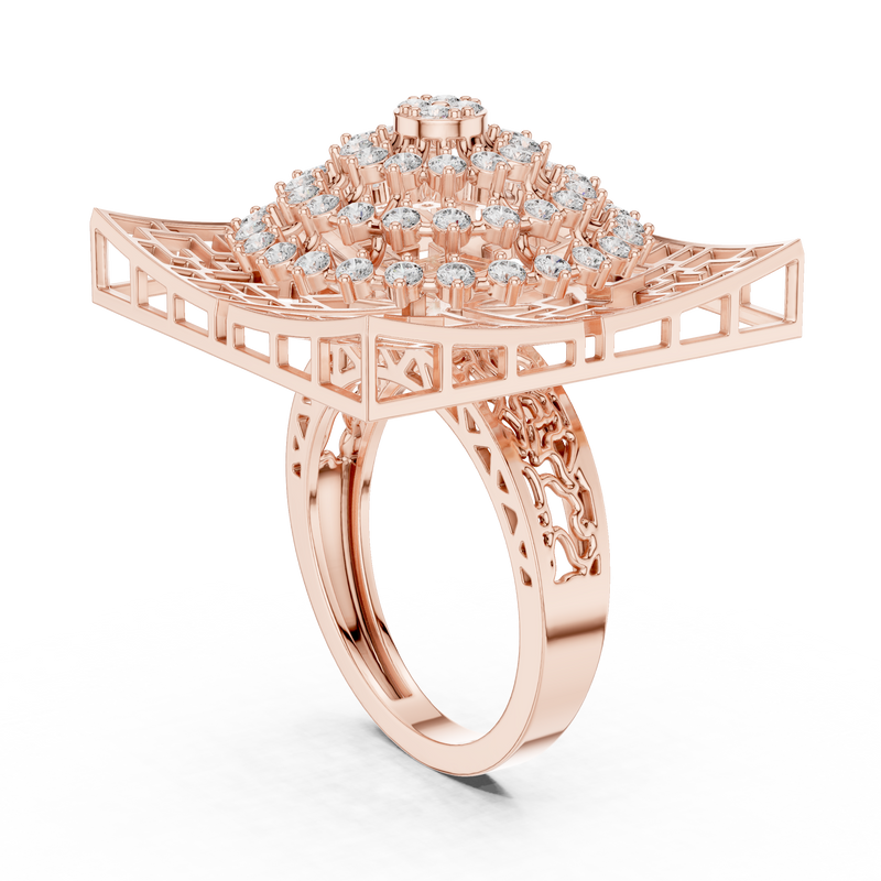 Ladies Ring 9#10043L - Rose Gold - Image