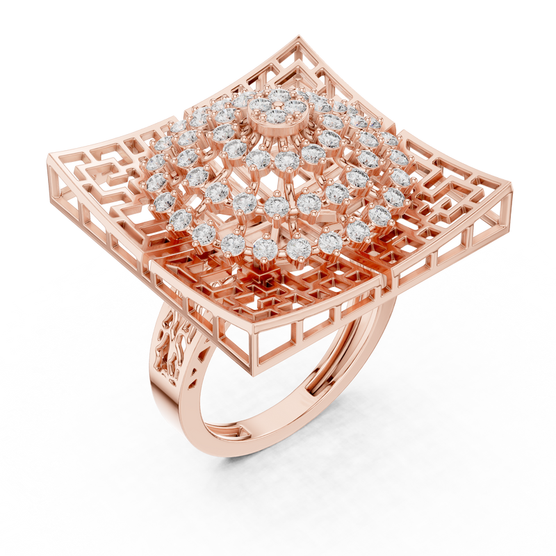 Ladies Ring 9#10043L - Rose Gold - Image