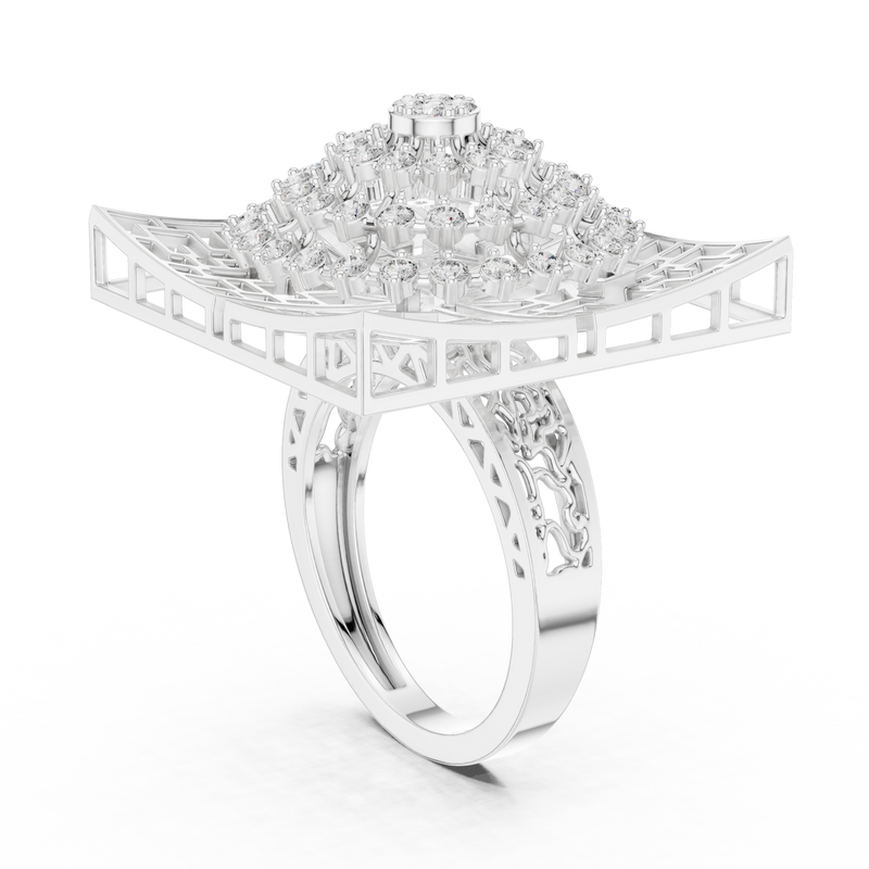 Ladies Ring 9#10043L - White Gold - Image