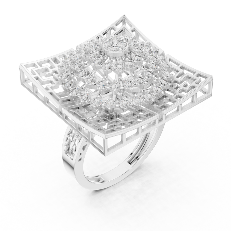 Ladies Ring 9#10043L - White Gold - Image
