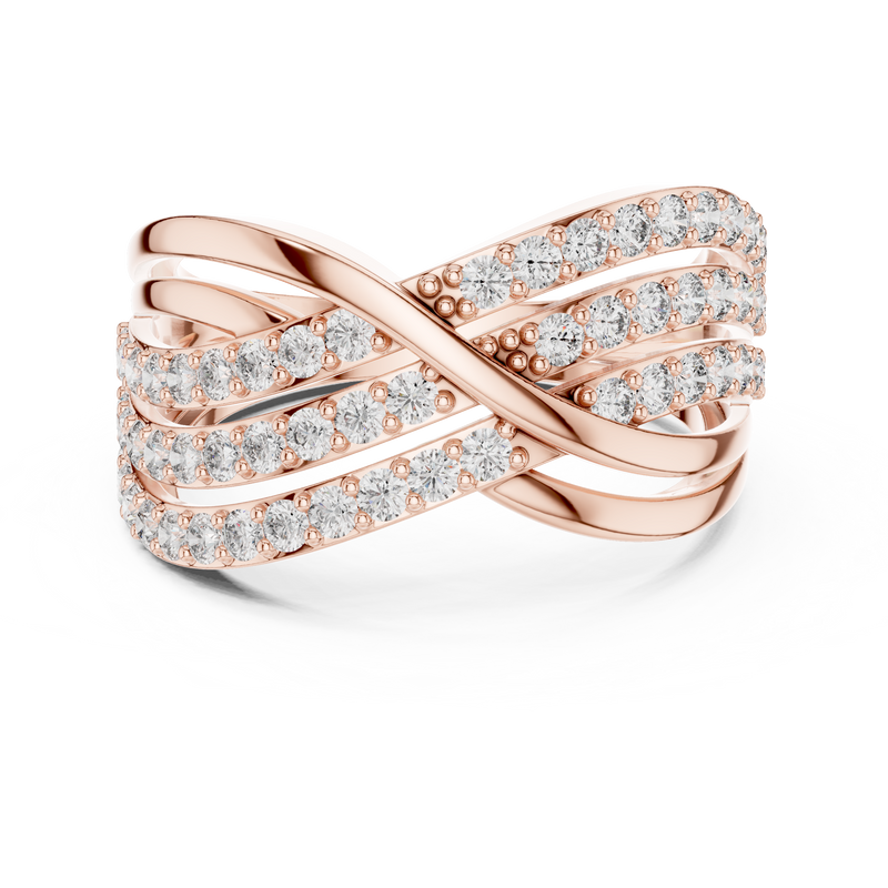 Ladies Ring 9#10044L@7 - Rose Gold - Image