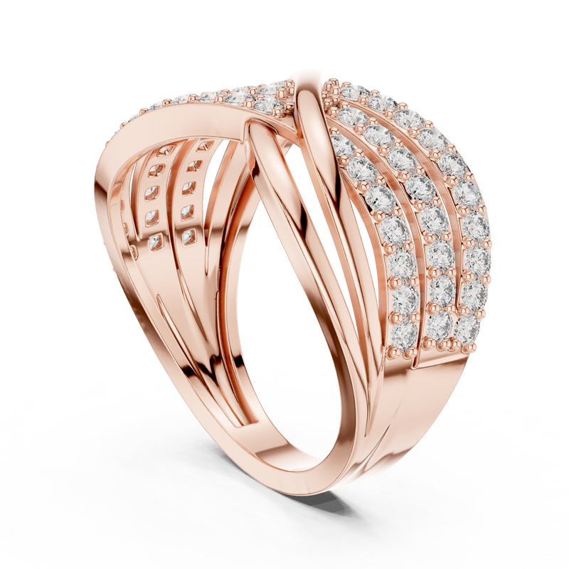 Ladies Ring 9#10044L@7 - Rose Gold - Image
