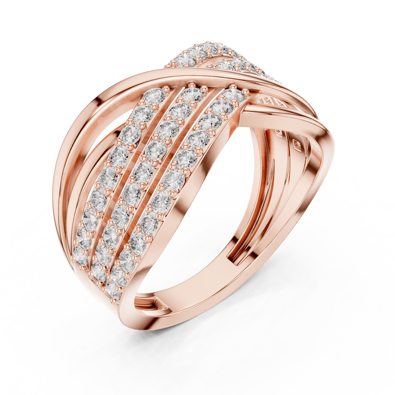 Ladies Ring 9#10044L@7 - Rose Gold - Image