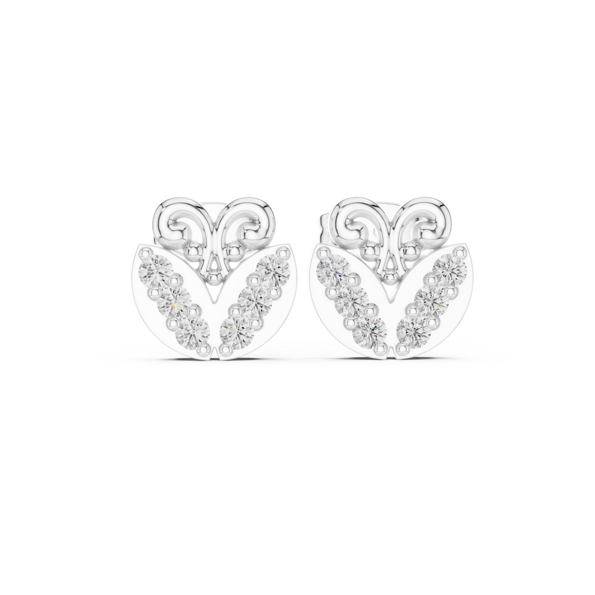 Earring 9#10045E - White Gold - Image