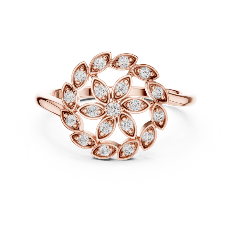 Ladies Ring 9#10045L@7 - Rose Gold - Image