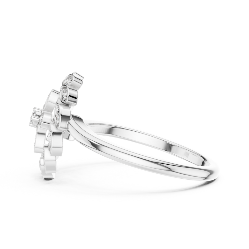 Ladies Ring 9#10045L@7 - White Gold - Image