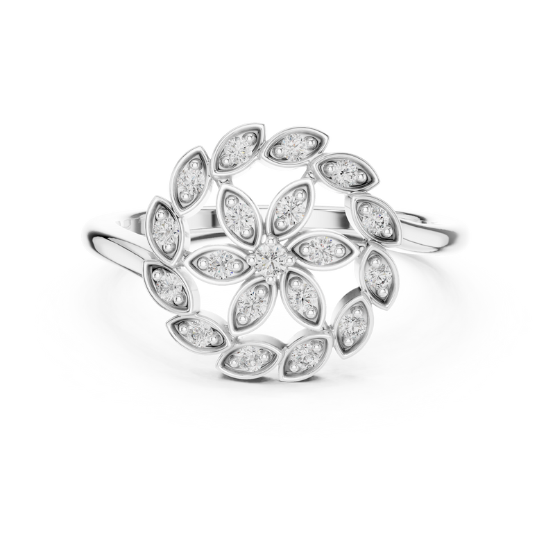 Ladies Ring 9#10045L@7 - White Gold - Image