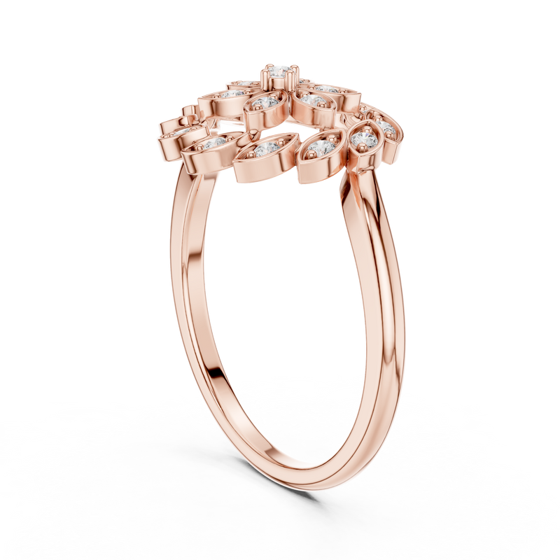 Ladies Ring 9#10045L@7 - Rose Gold - Image