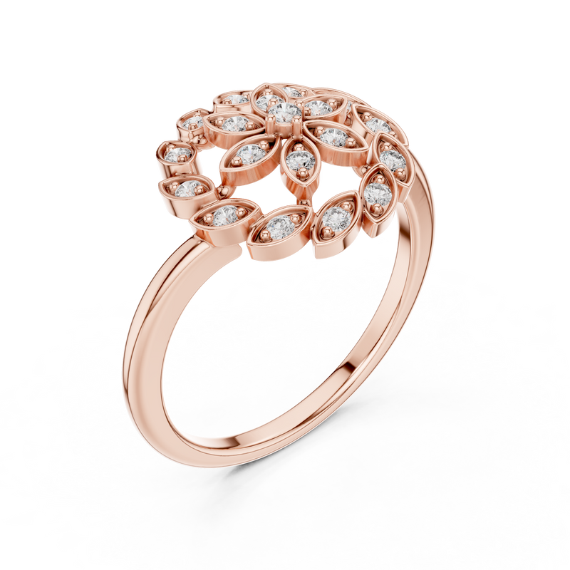 Ladies Ring 9#10045L@7 - Rose Gold - Image