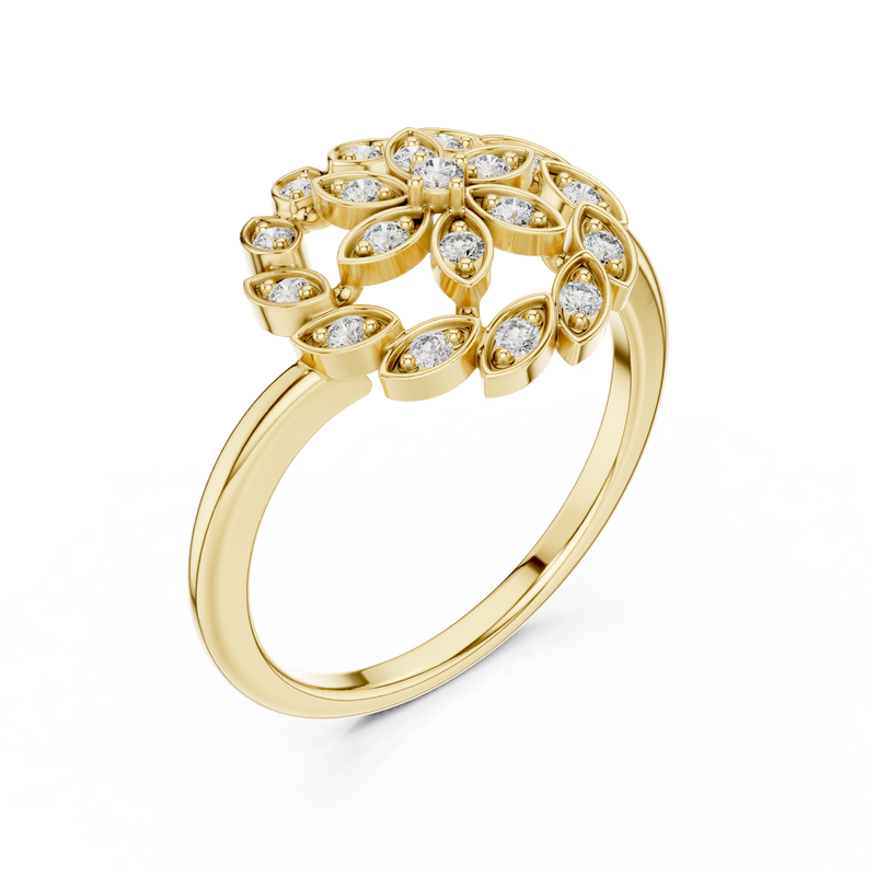 Ladies Ring 9#10045L@7 - Yellow Gold - Image