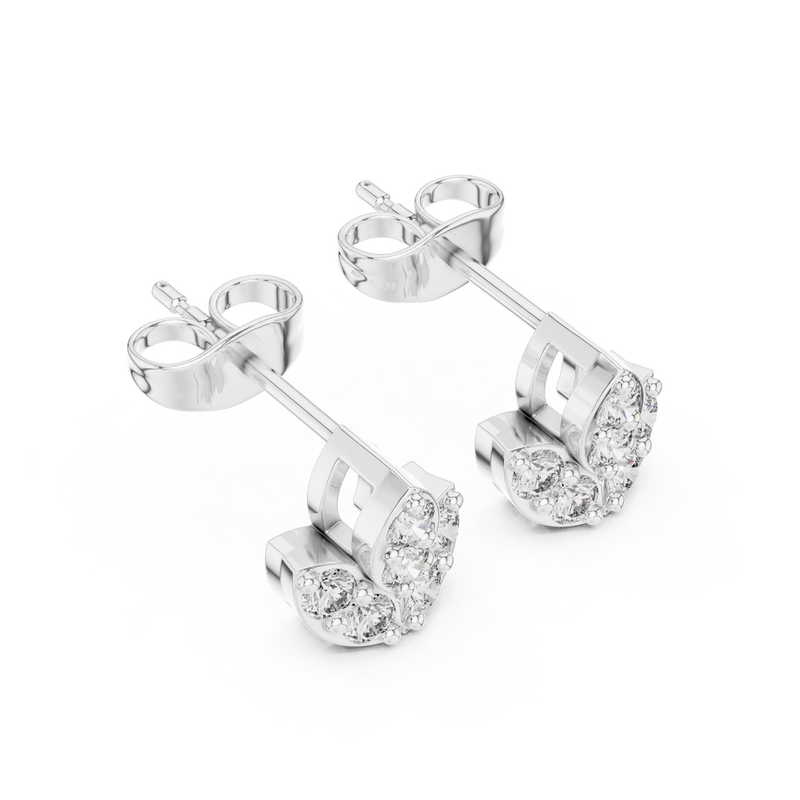 Earring 9#10046E@7 - White Gold - Image
