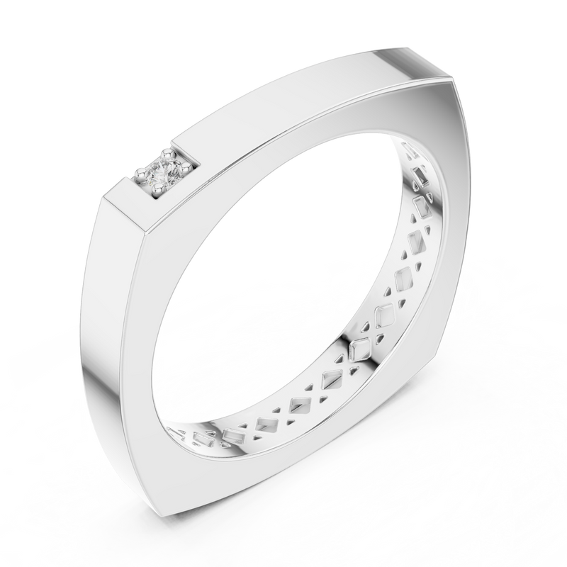 Ladies Ring 9#10046L@7 - White Gold - Image