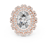 Ladies Ring 9#10048L@7 - Rose Gold - Image