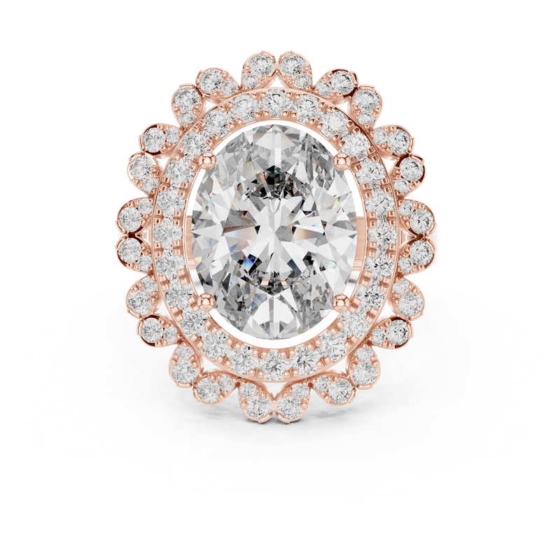 Ladies Ring 9#10048L@7 - Rose Gold - Image