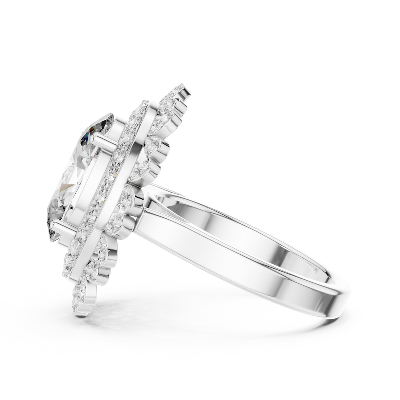 Ladies Ring 9#10048L@7 - White Gold - Image