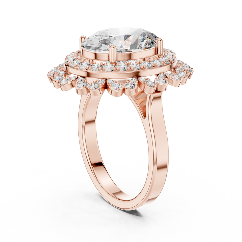 Ladies Ring 9#10048L@7 - Rose Gold - Image