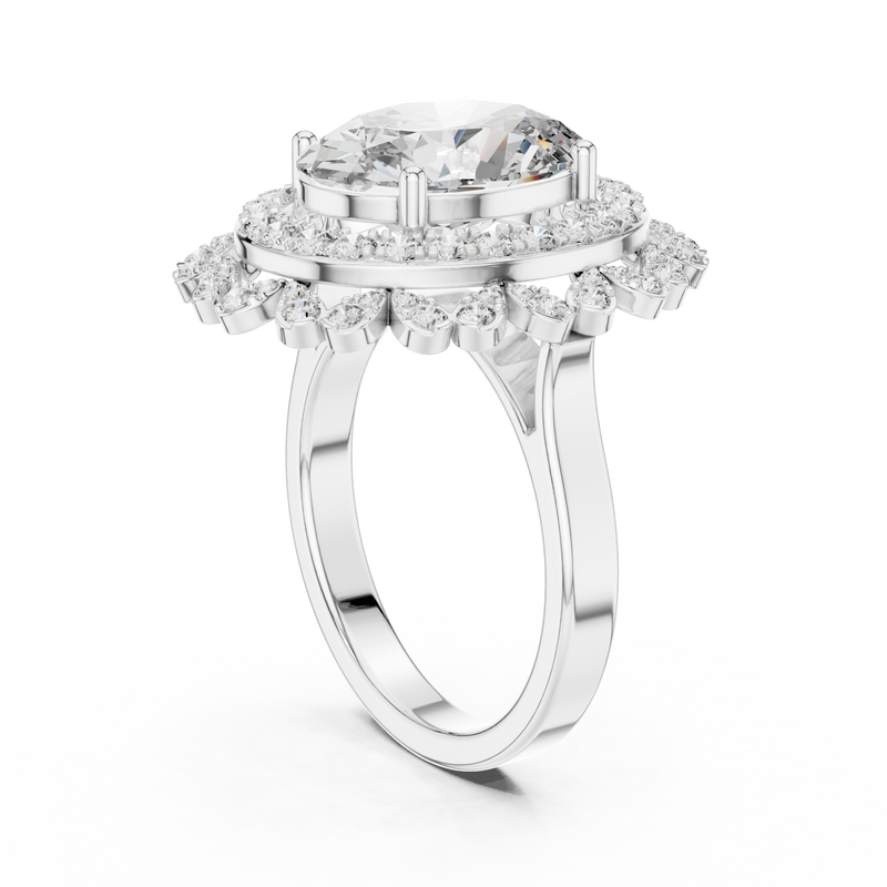 Ladies Ring 9#10048L@7 - White Gold - Image