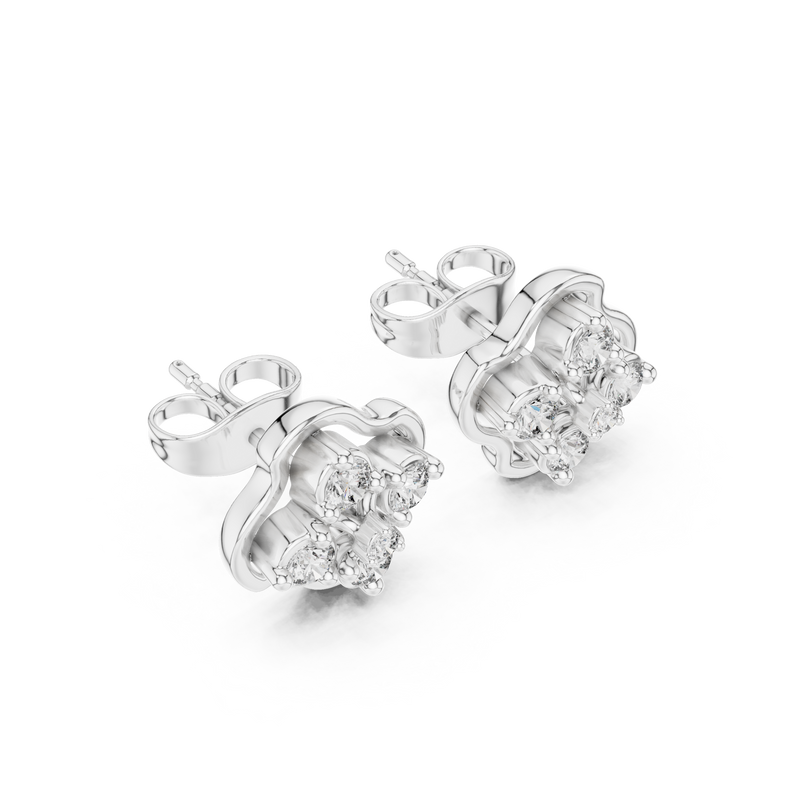 Earring 9#10049E@7 - White Gold - Image