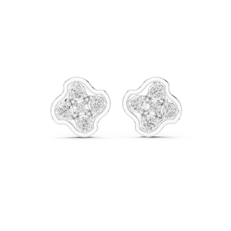 Earring 9#10049E@7 - White Gold - Image