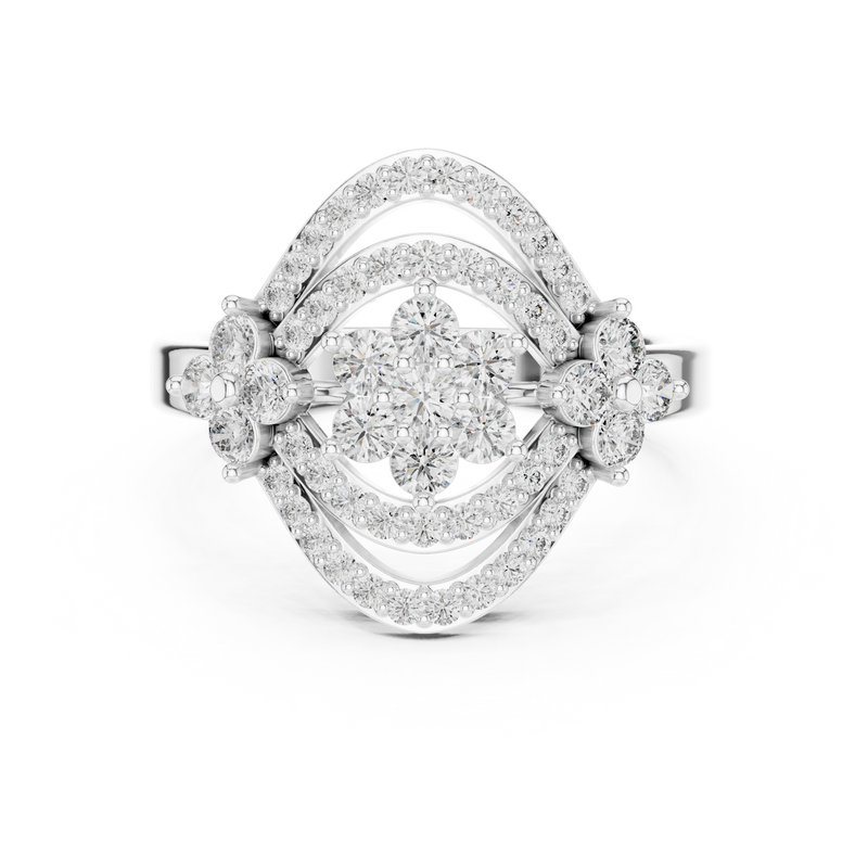 Ladies Ring 9#10049L - White Gold - Image