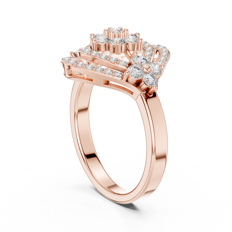 Ladies Ring 9#10049L - Rose Gold - Image