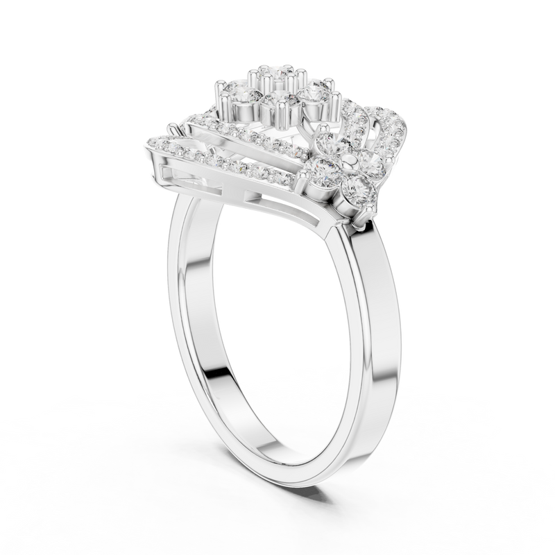 Ladies Ring 9#10049L - White Gold - Image