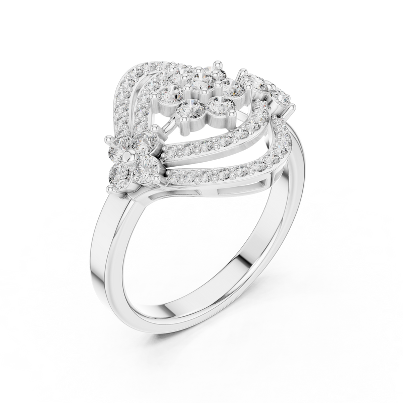 Ladies Ring 9#10049L - White Gold - Image