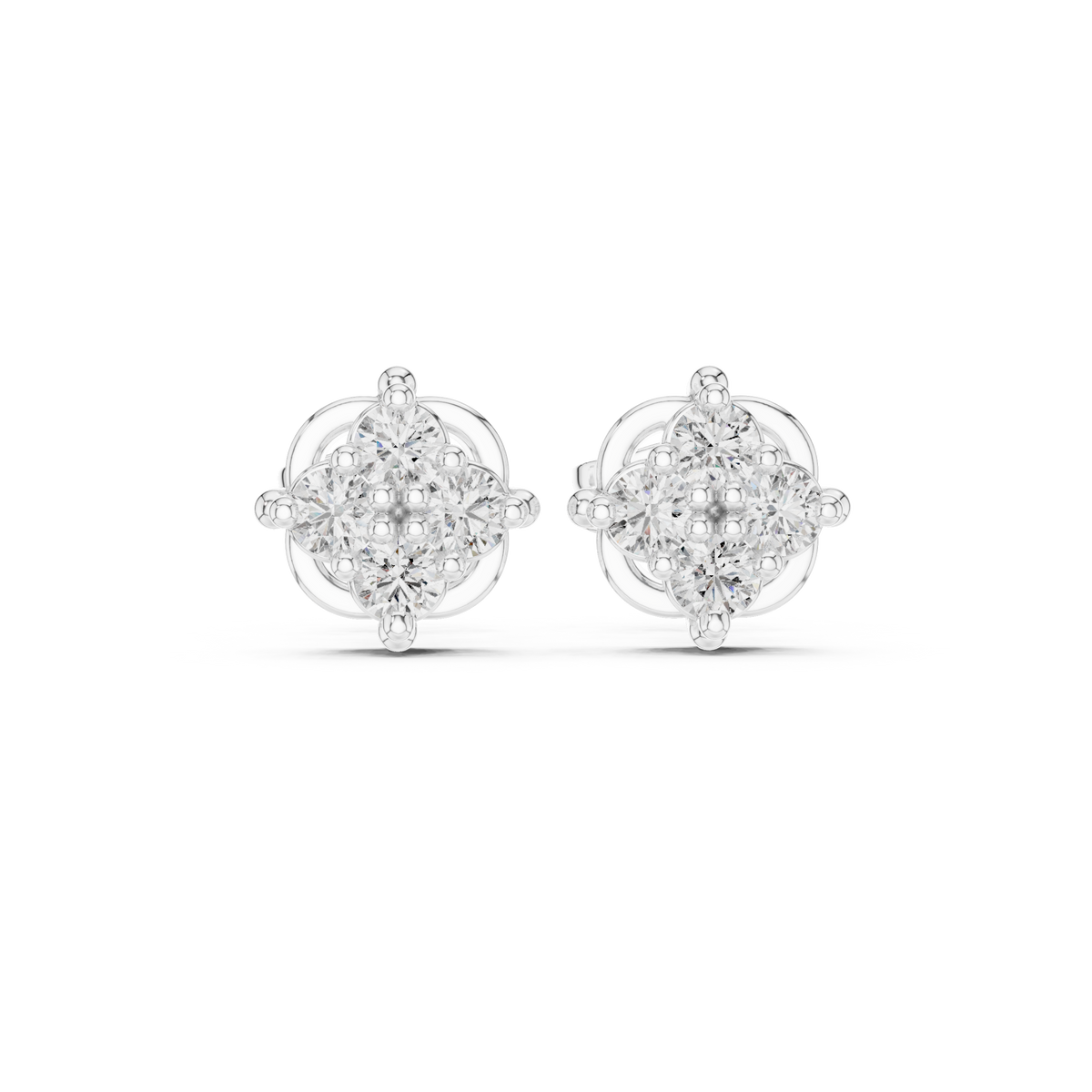 Earring 9#10050E@7 - White Gold - Image
