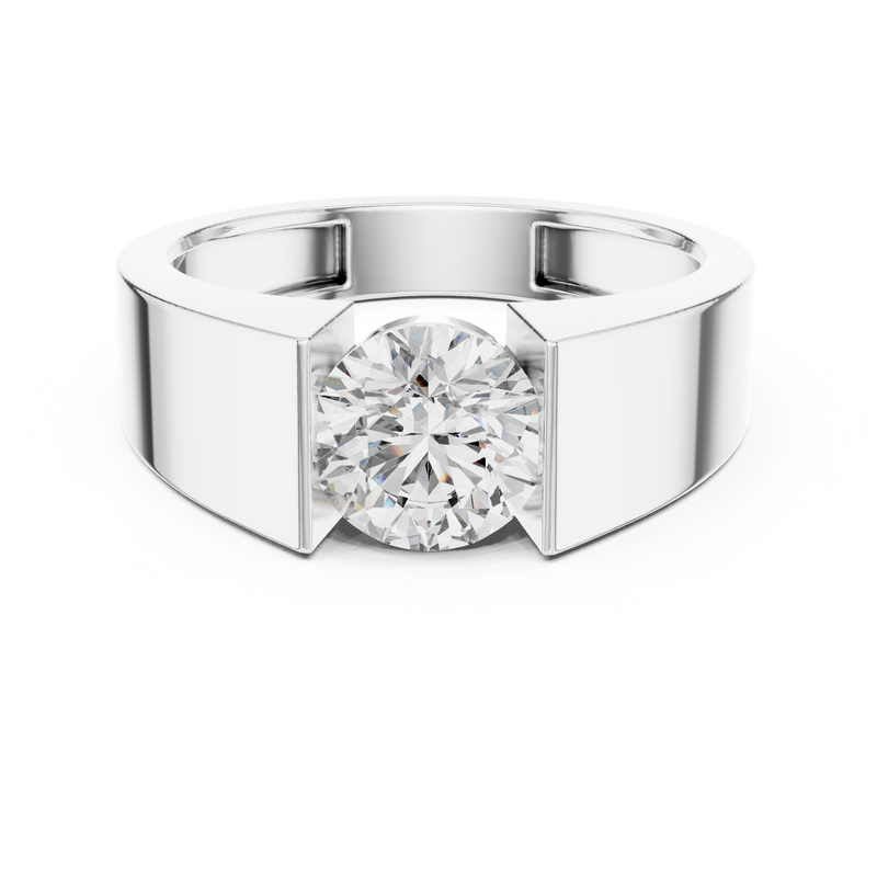 Ladies Ring 9#10050L@7 - White Gold - Image