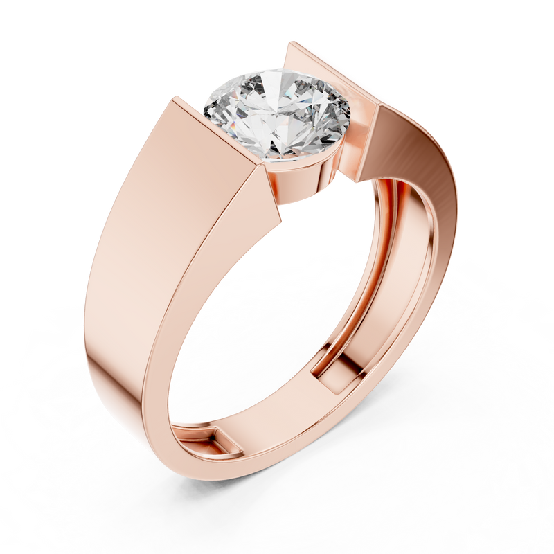 Ladies Ring 9#10050L@7 - Rose Gold - Image