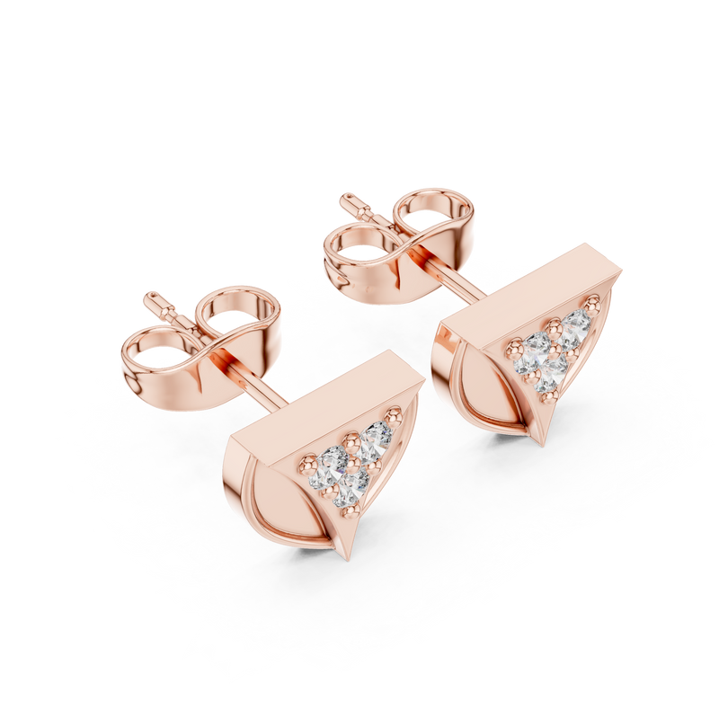 Earring 9#10051E@7 - Rose Gold - Image