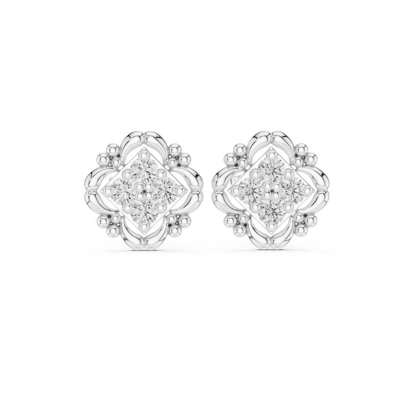 Earring 9#10052E - White Gold - Image