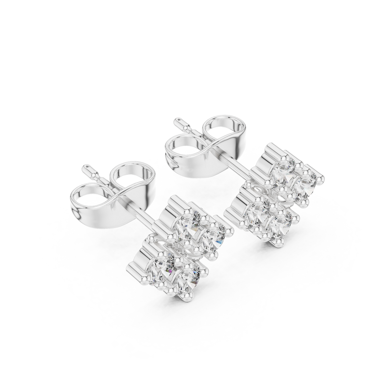 Earring 9#10053E - White Gold - Image