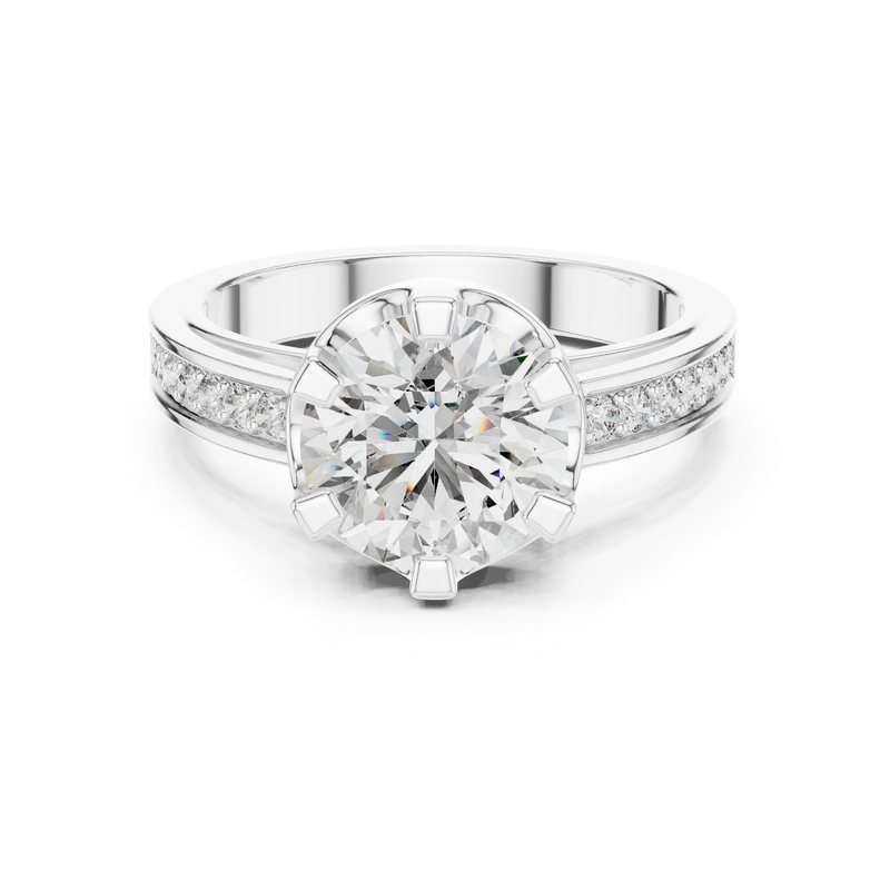 Ladies Ring 9#10053L@7 - White Gold - Image