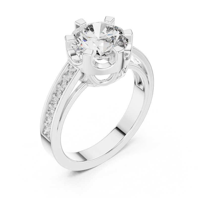 Ladies Ring 9#10053L@7 - White Gold - Image