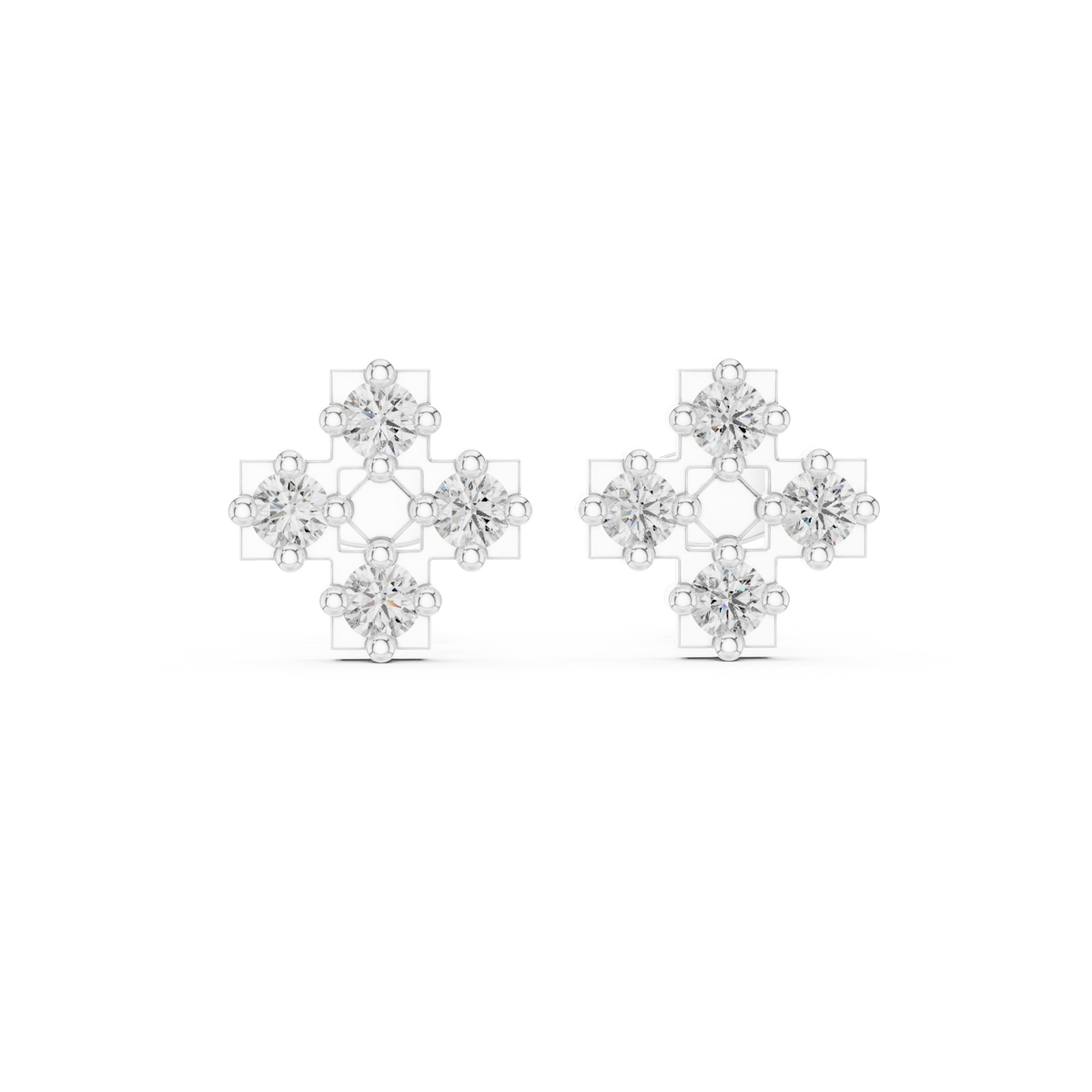 Earring 9#10054E - White Gold - Image