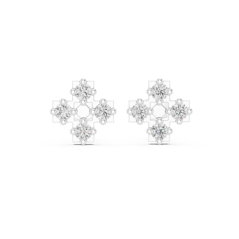 Earring 9#10054E - White Gold - Image