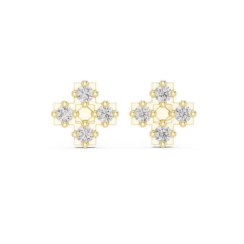 Earring 9#10054E - Yellow Gold - Image