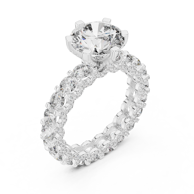 Ladies Ring 9#10054L - White Gold - Image