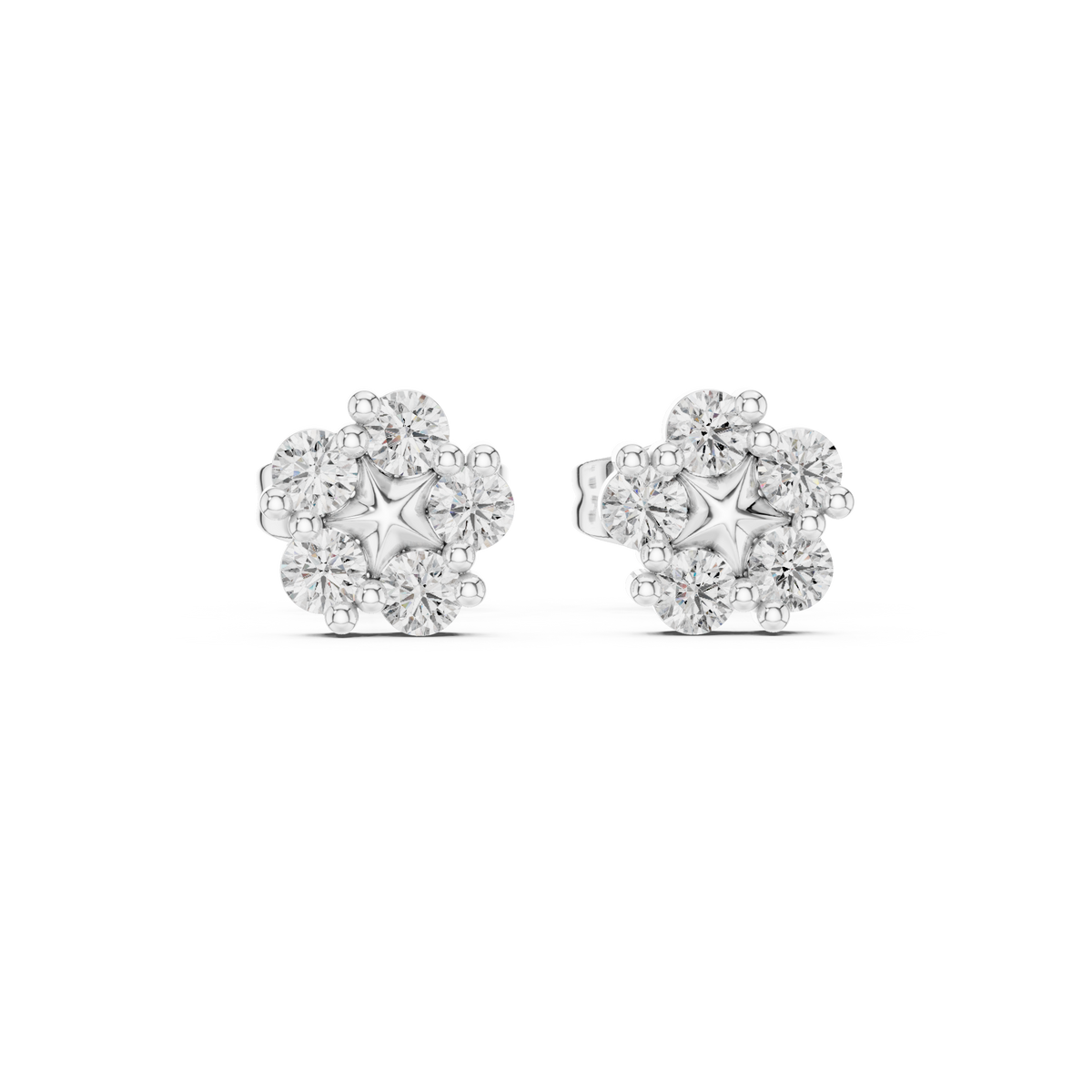 Earring 9#10055E - White Gold - Image