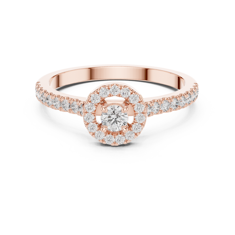 Ladies Ring 9#10055L@7 - Rose Gold - Image