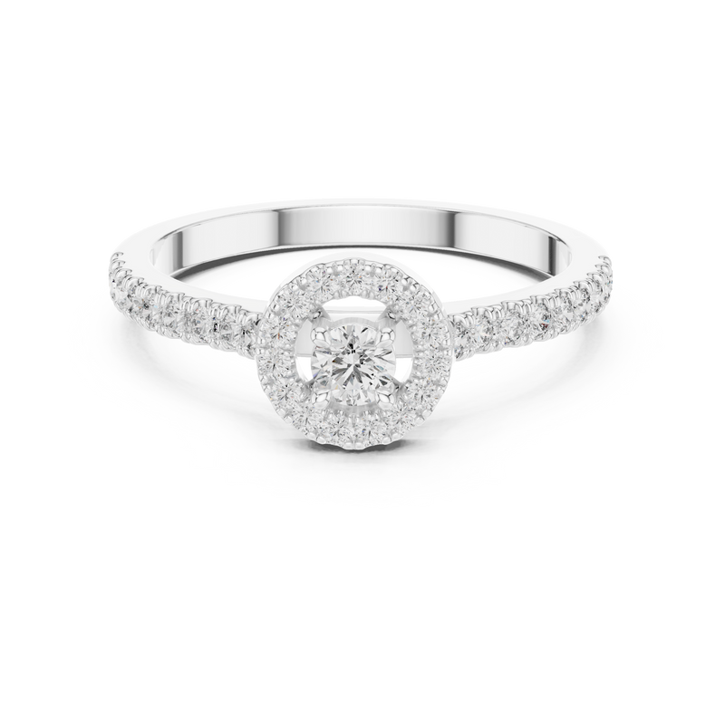 Ladies Ring 9#10055L@7 - White Gold - Image
